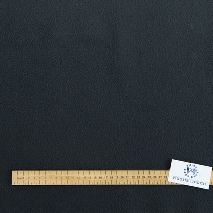 Matte Faux Leatherette, Grained Leathercloth - Black