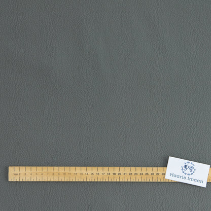 Matte Faux Leatherette, Grained Leathercloth - Grey