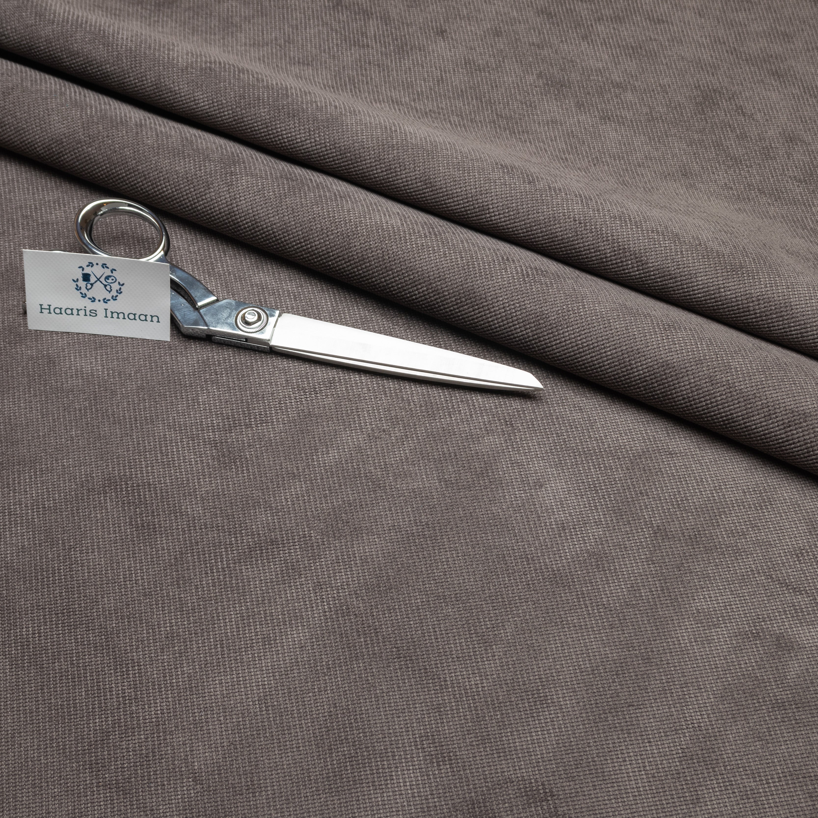 Soft Graphite Grey Velvet Like Chenille Upholstery Fabric by The Metre