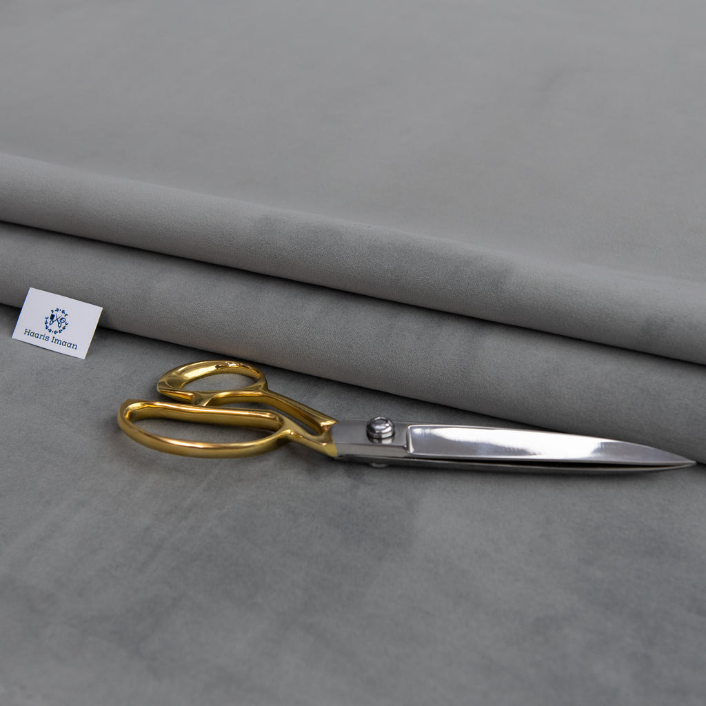 Alexia Plush Velvet Upholstery Fabric in Slate