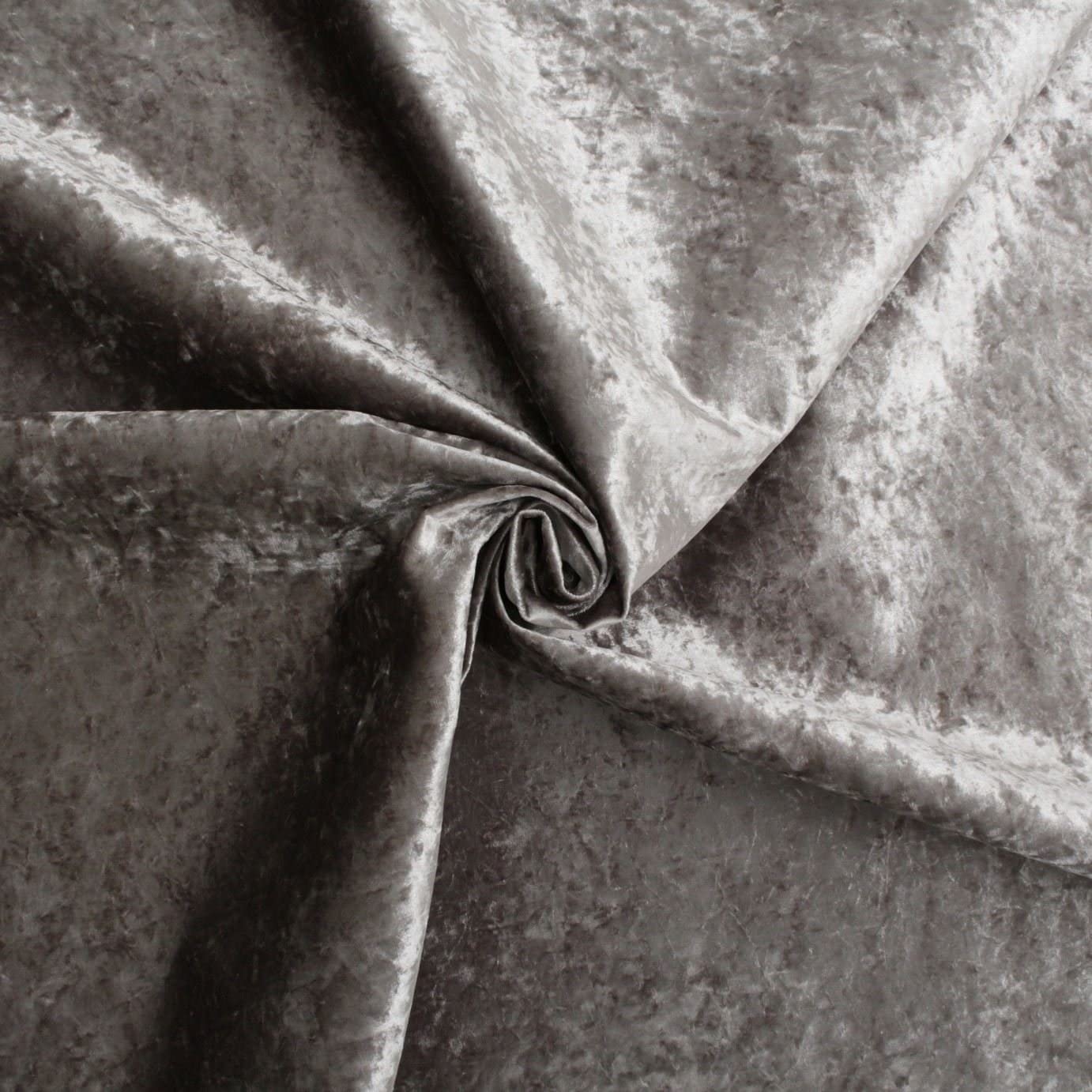 Soft Crushed Velvet Upholstery Fabric - Silver