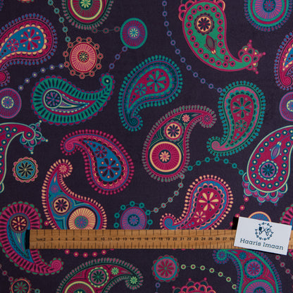 Printed Velvet Soft Upholstery Fabric -Sultan