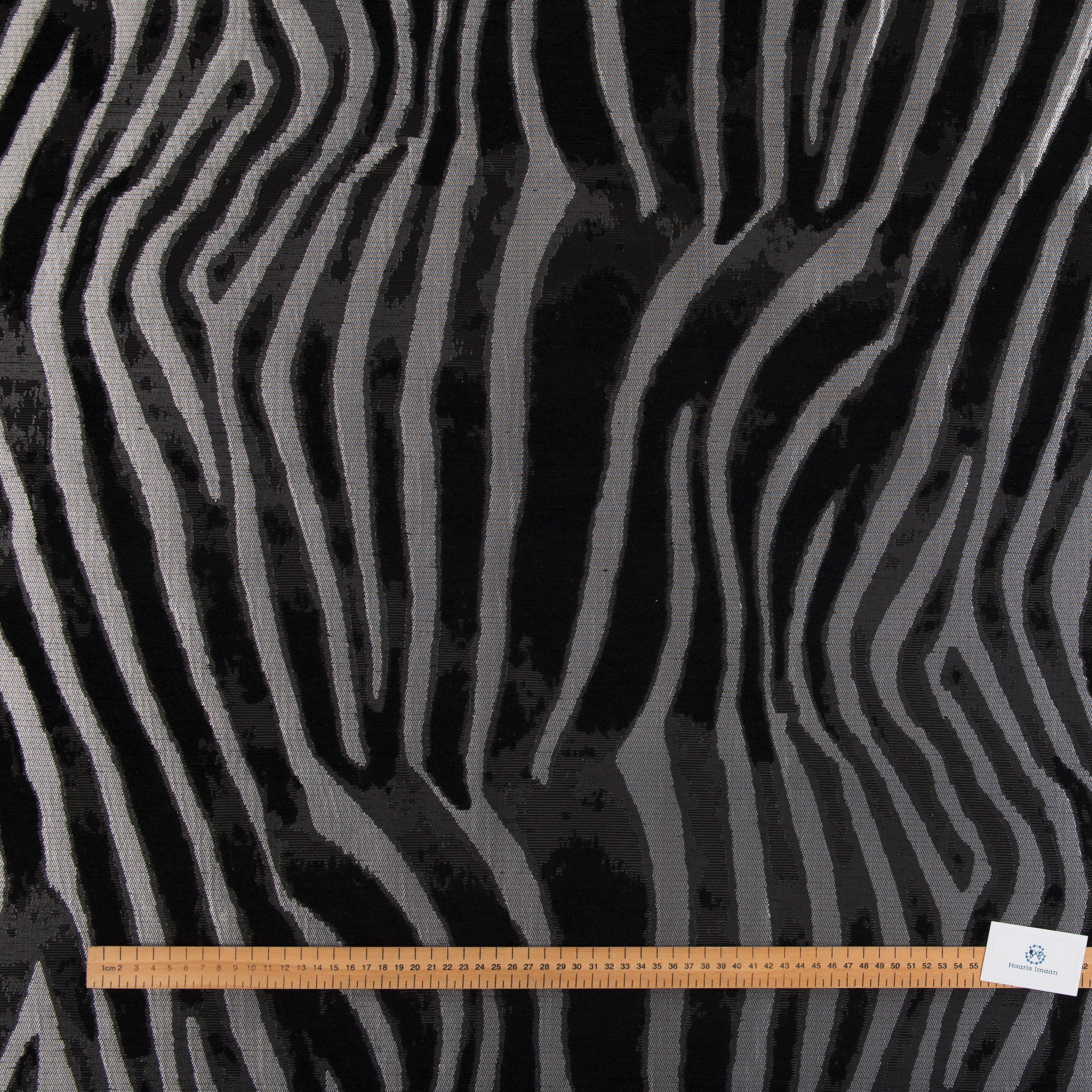 Zebra Upholstery Fabric by The Metre - Black White