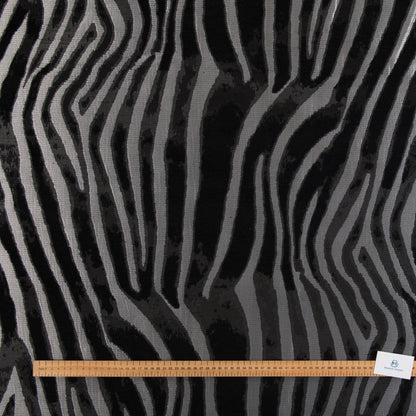 Zebra Upholstery Fabric by The Metre - Black White