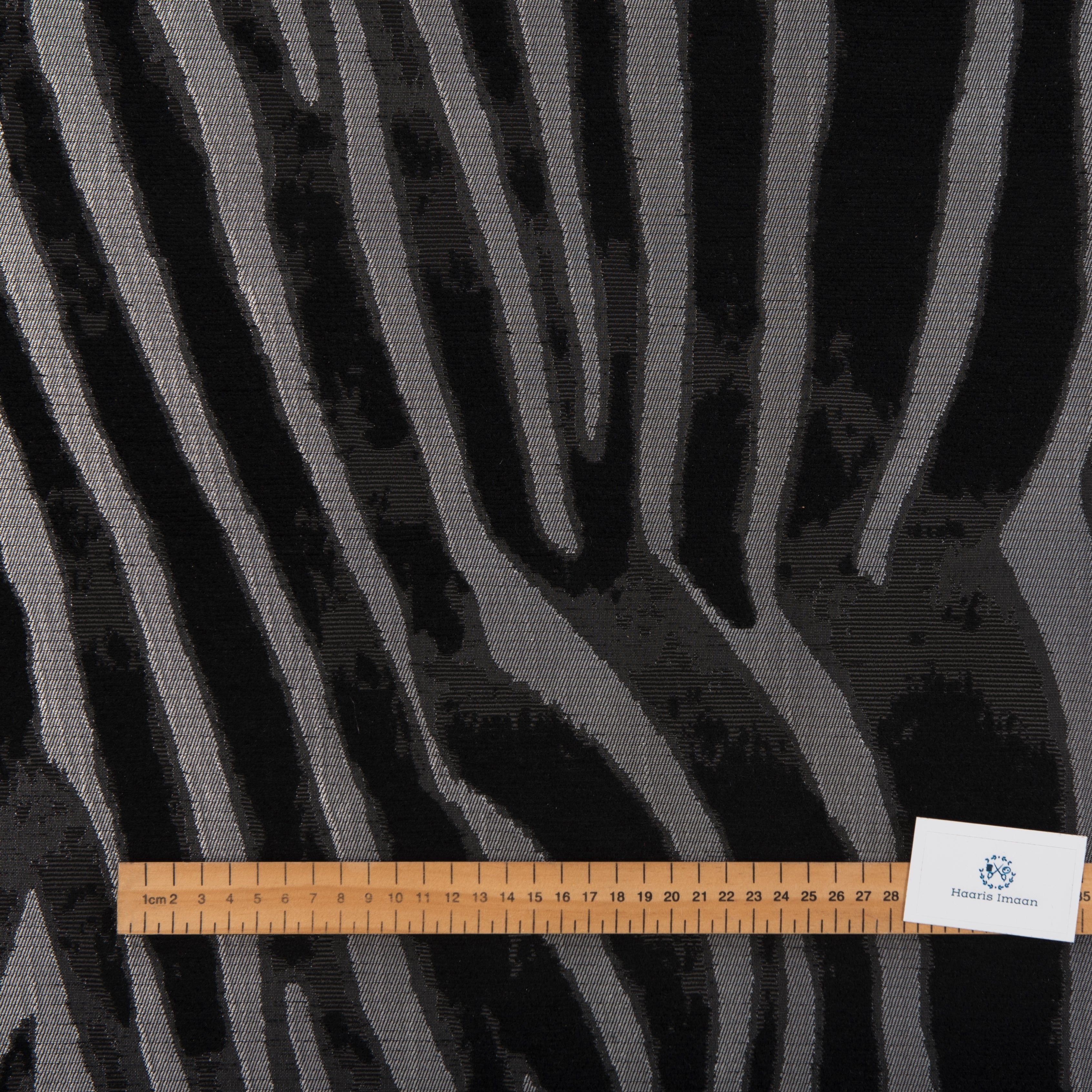 Zebra Upholstery Fabric by The Metre - Black White