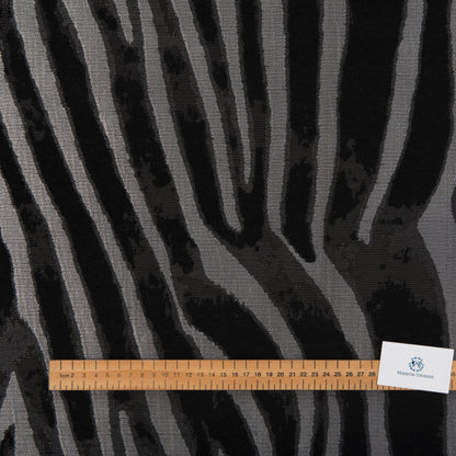 Zebra Upholstery Fabric by The Metre - Black White