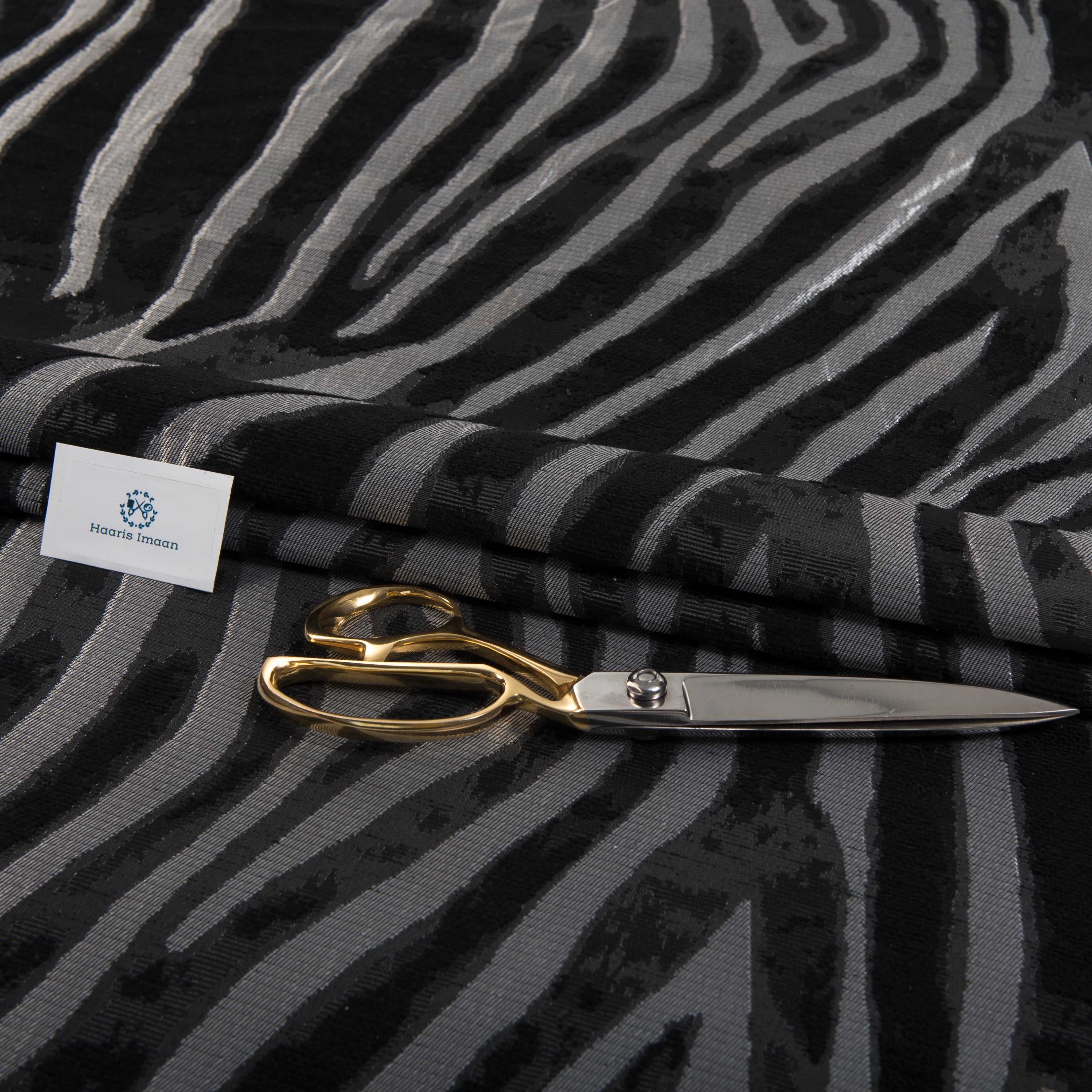 Zebra Upholstery Fabric by The Metre - Black White
